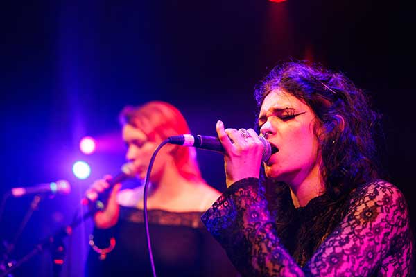 Photo of students making music