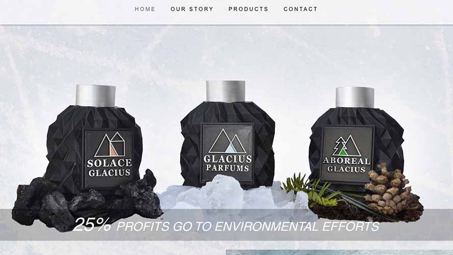 Thumbnail of homepage for https://danielhull45.wixsite.com/glacius-parfum